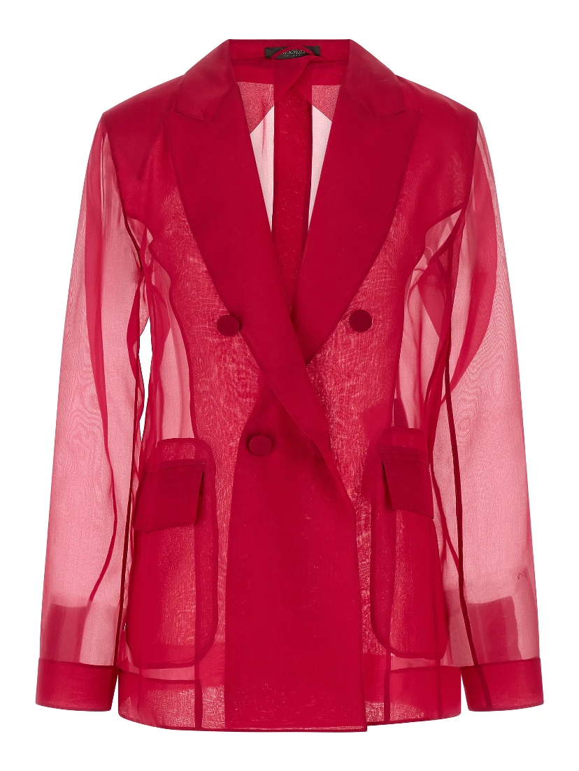 Fuchsia Silk Blazer