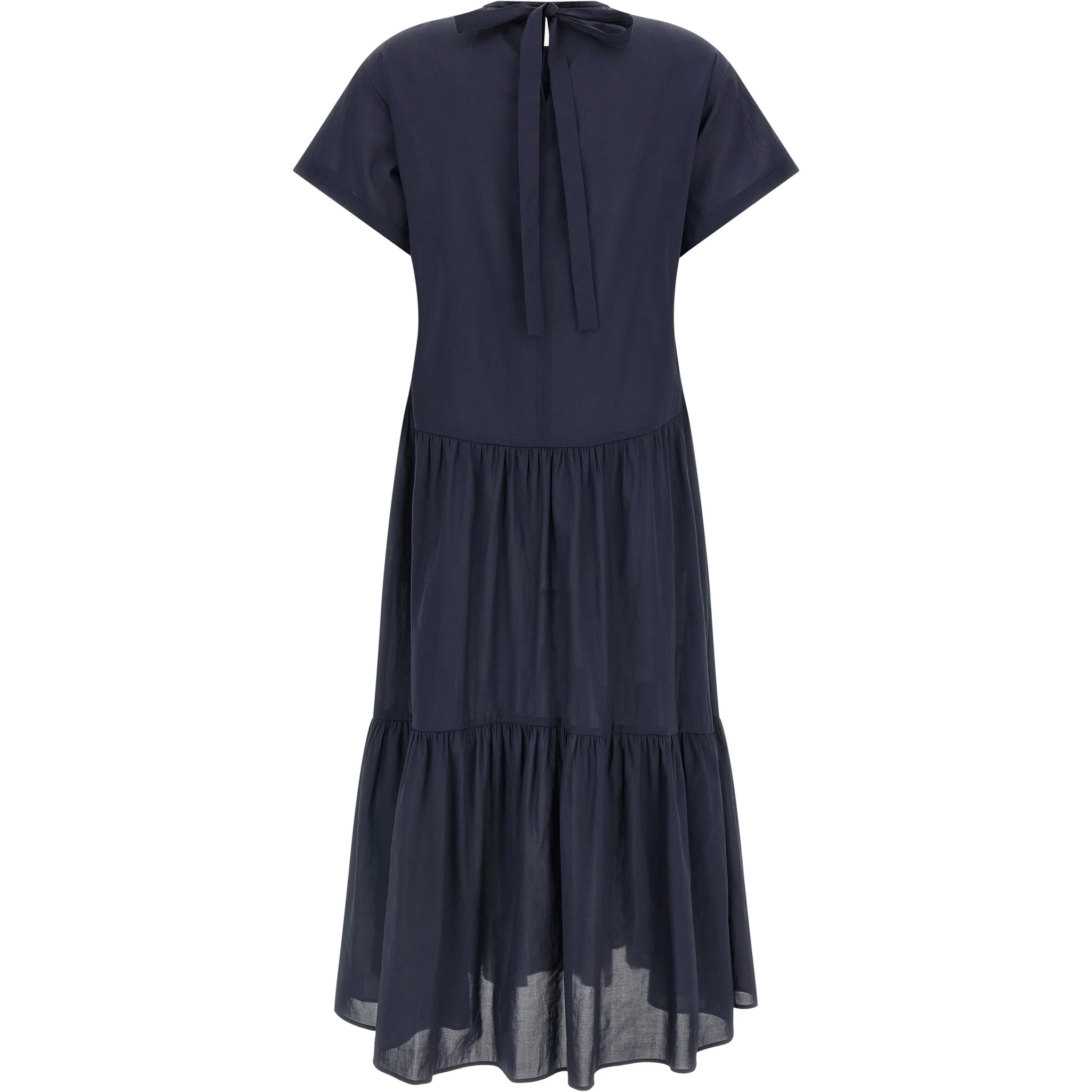 Blue Acetate Long Dress