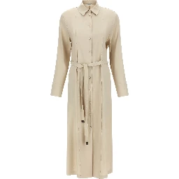 Beige Linen Long Dress