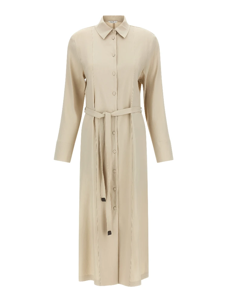 Beige Linen Long Dress