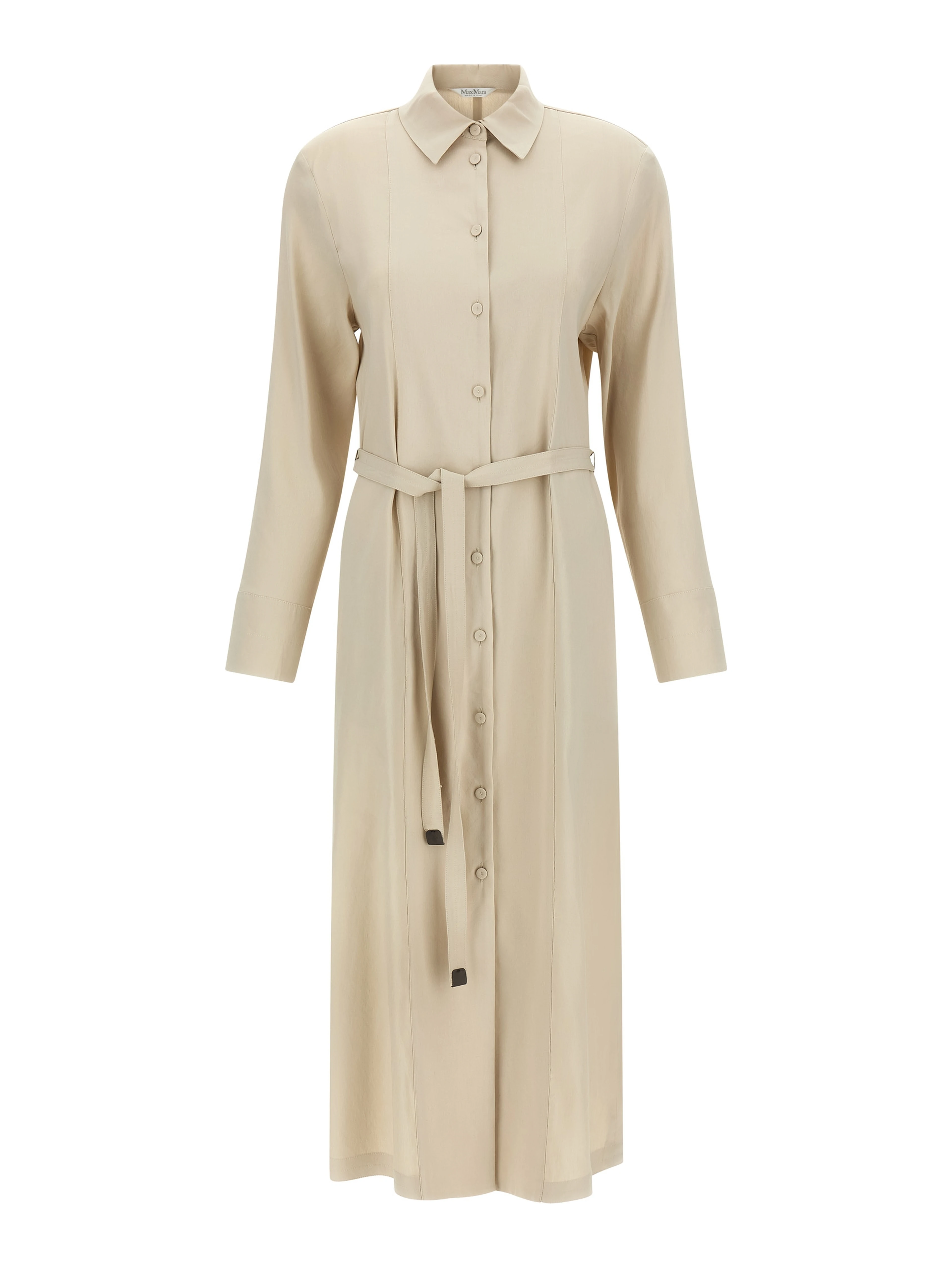 Beige Linen Long Dress