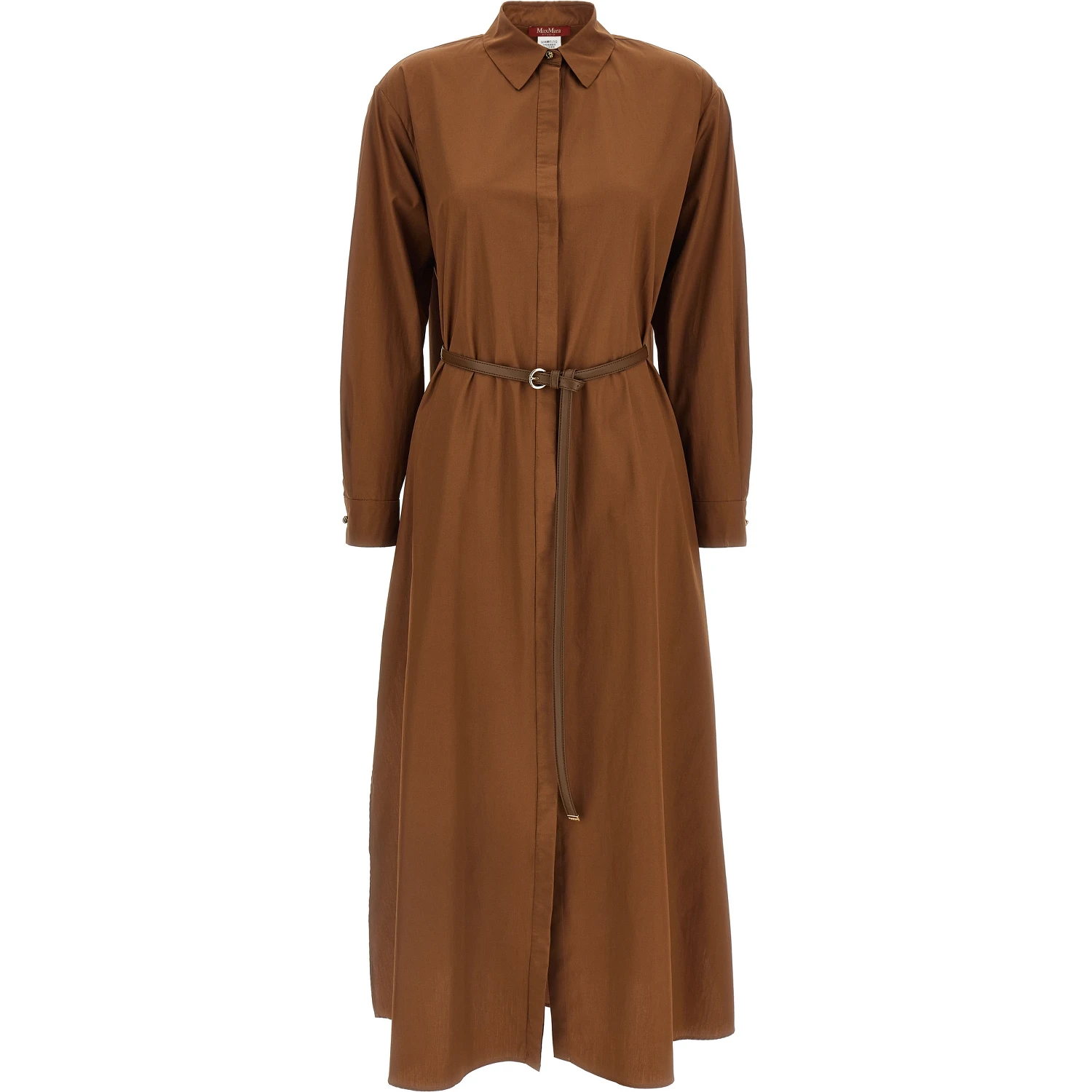 Brown Cotton Long Dress