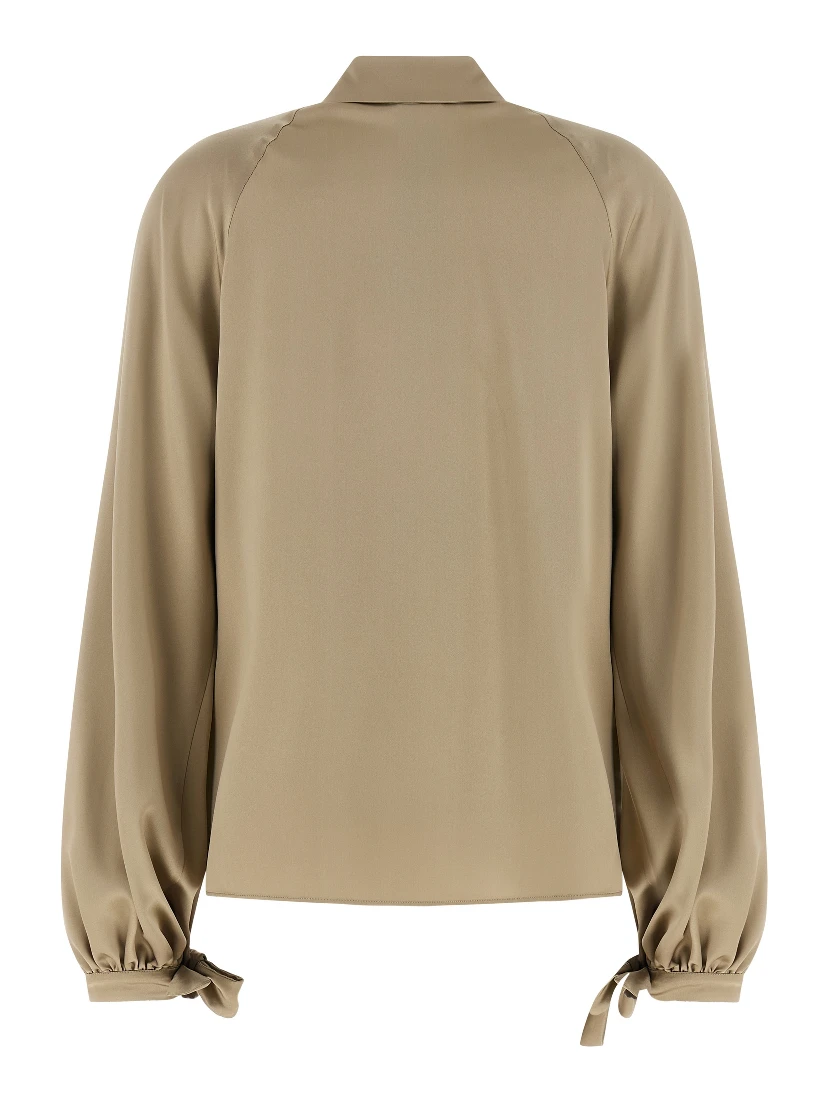 Beige Silk Blouse