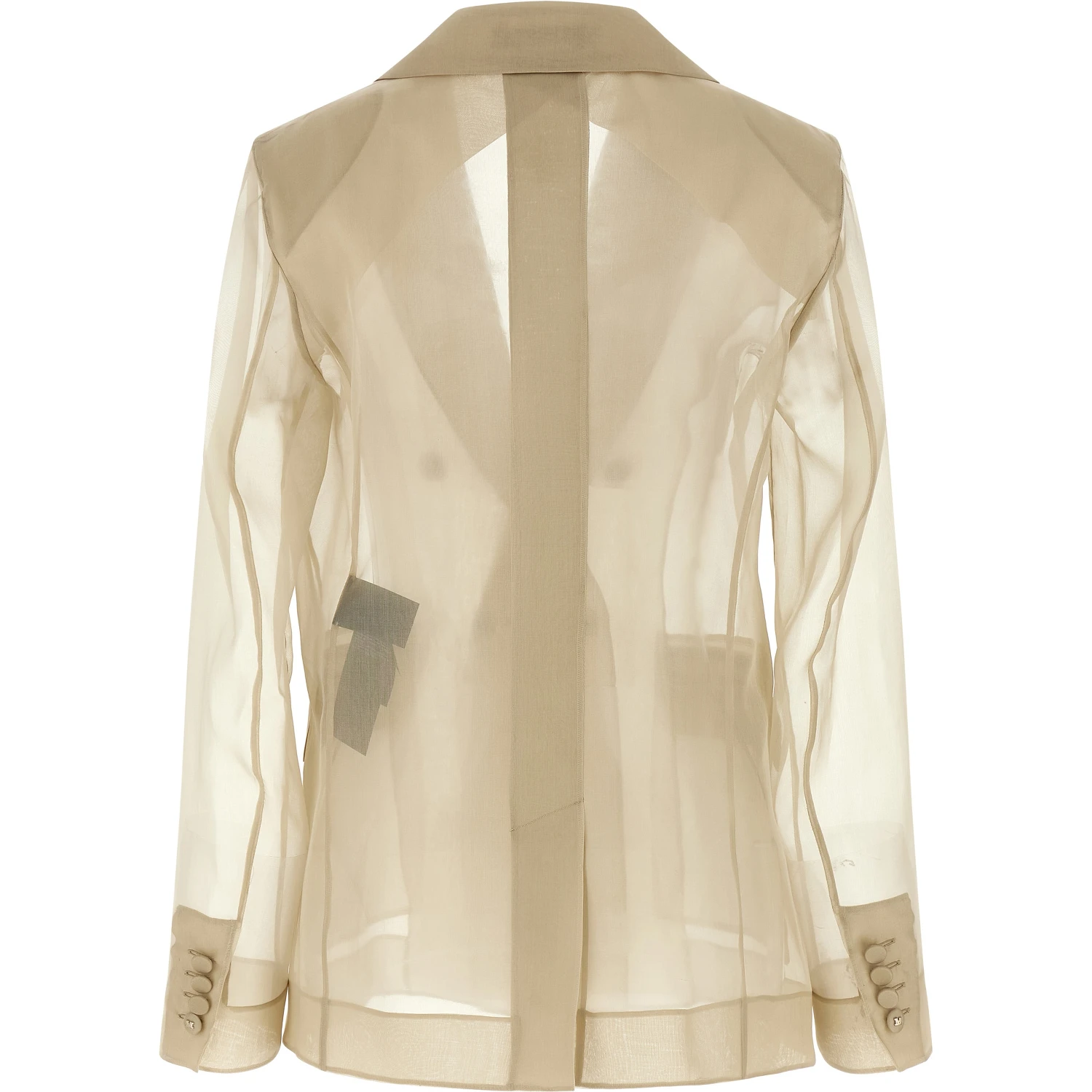 Beige Silk Blazer