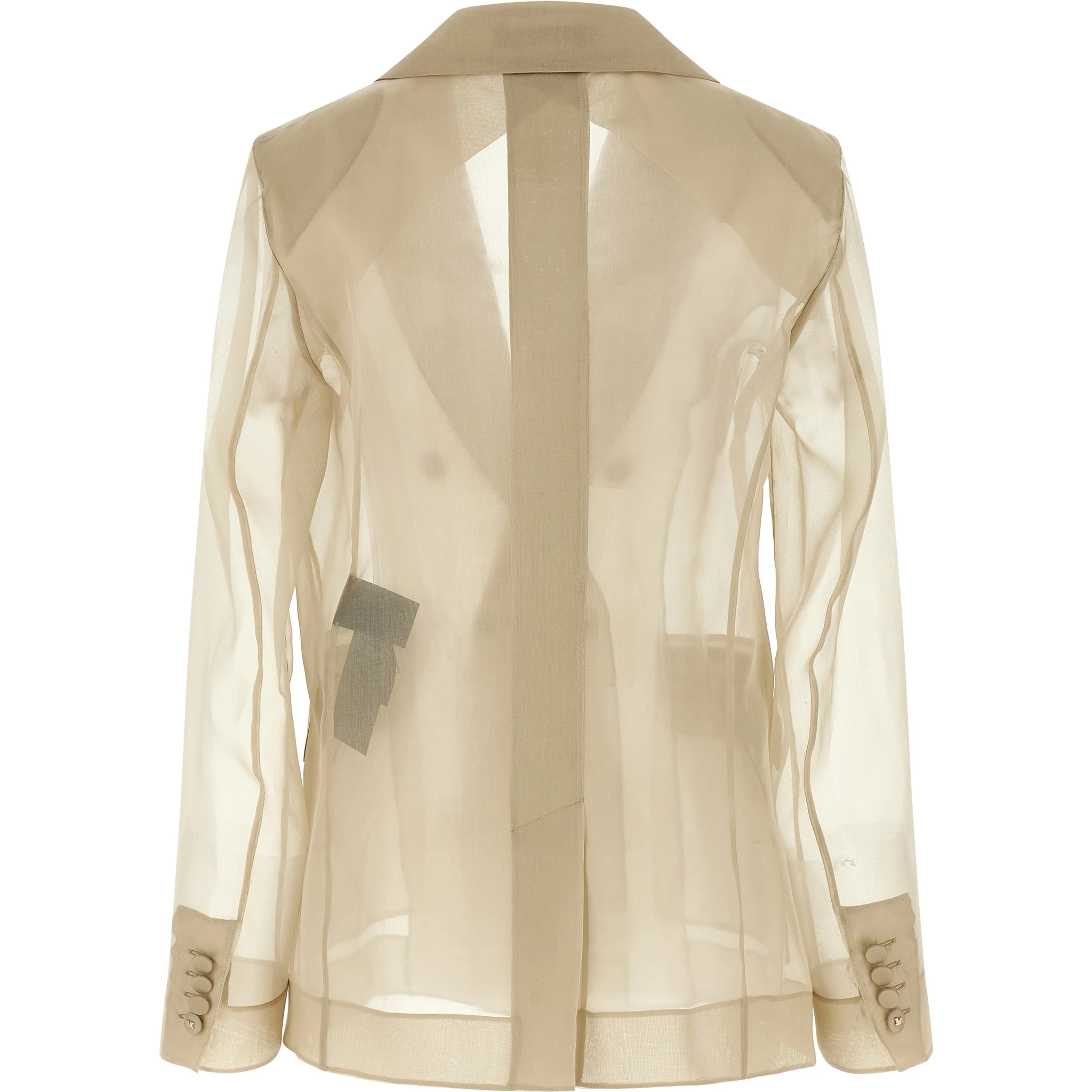 Beige Silk Blazer