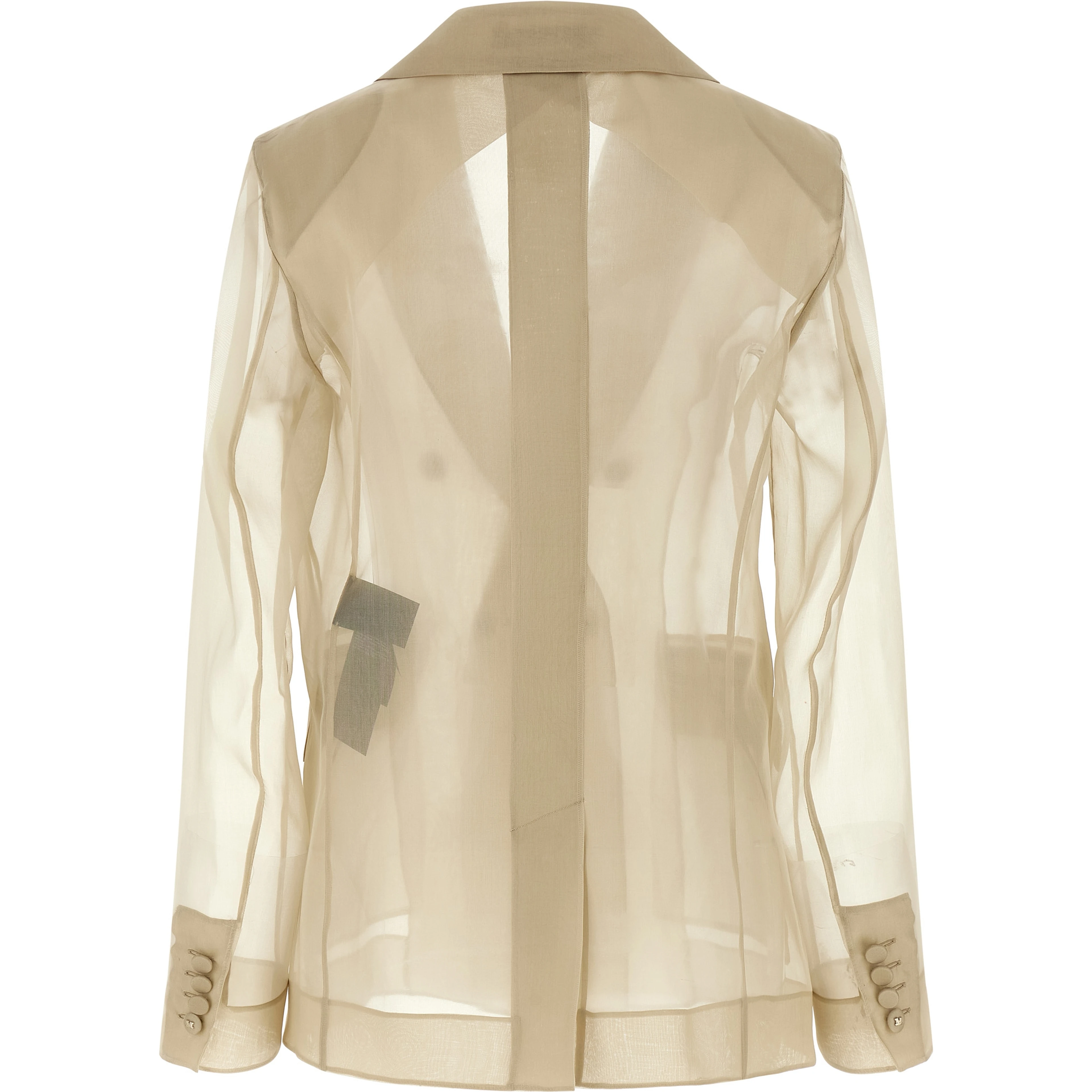 Beige Silk Blazer