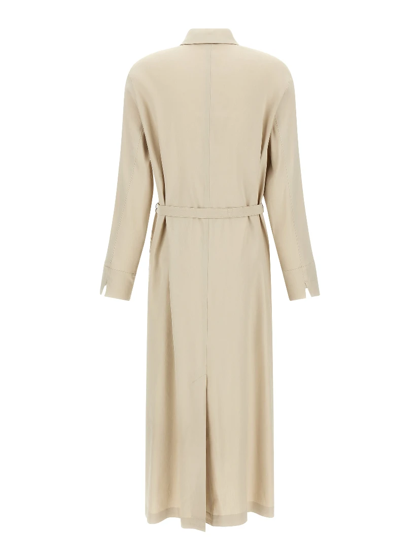 Beige Linen Long Dress