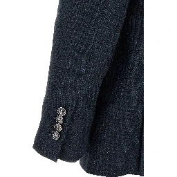 Blue Silk Two-Piece Suit