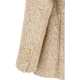 Beige Silk Two-Piece Suit