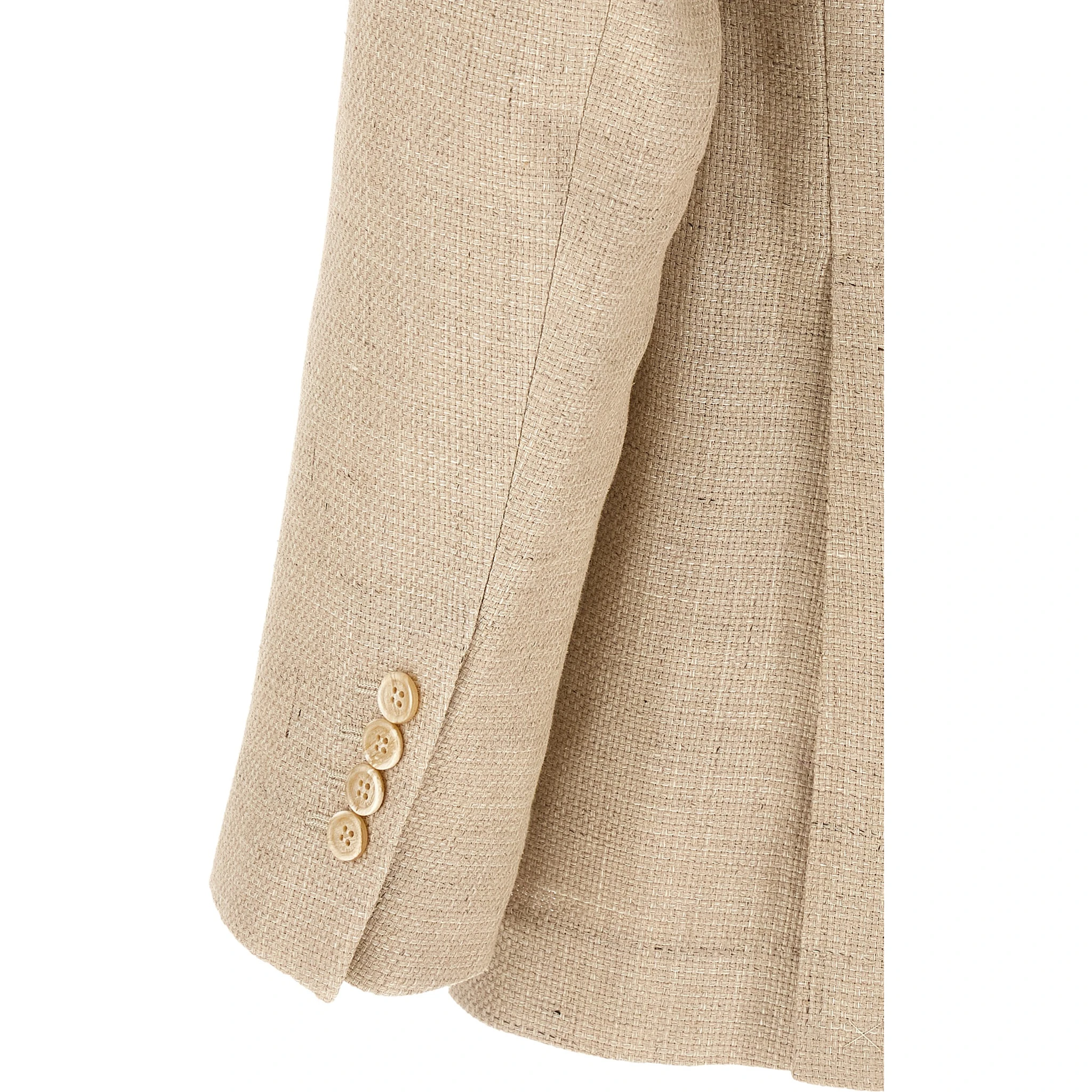 Beige Silk Two-Piece Suit