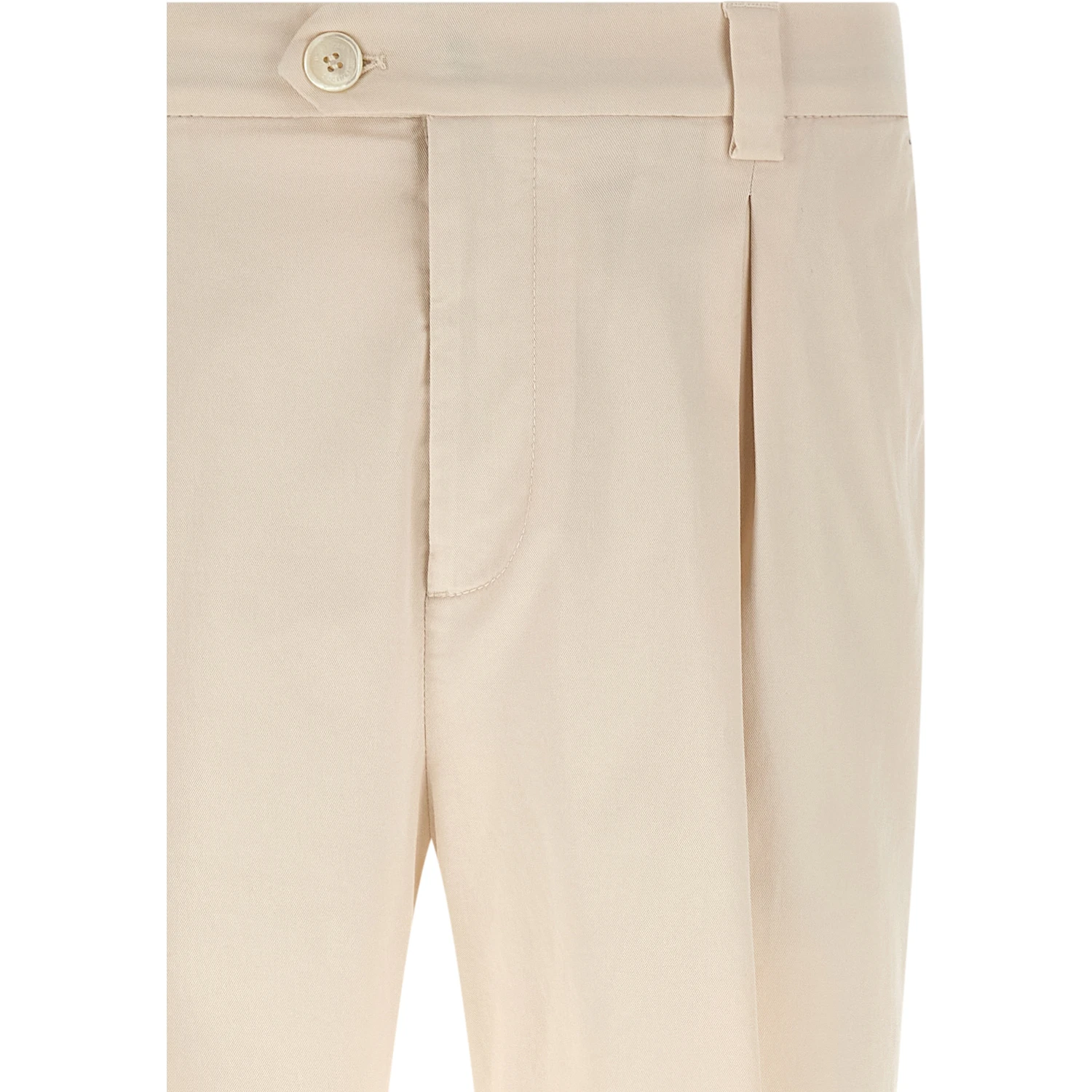 White Cotton Casual Pants