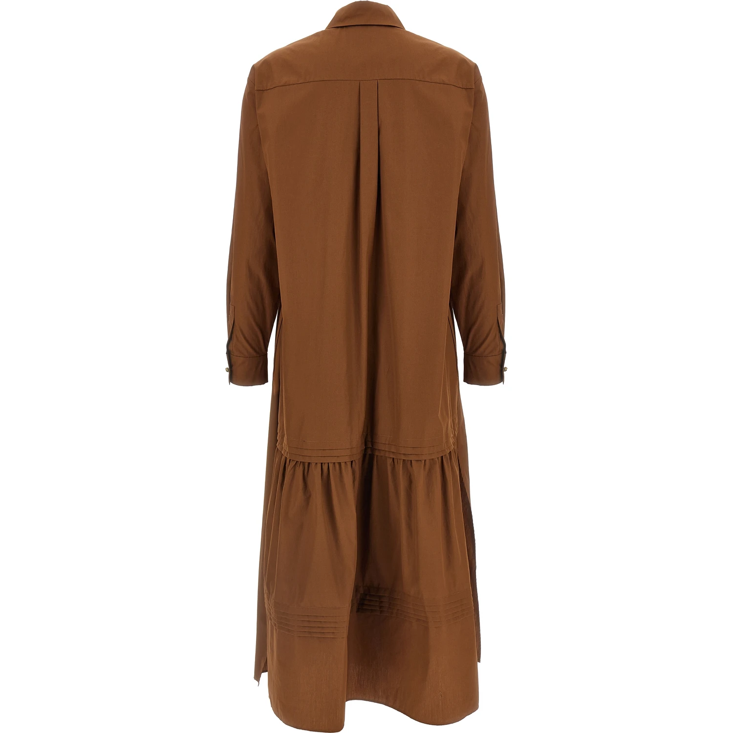 Brown Cotton Long Dress