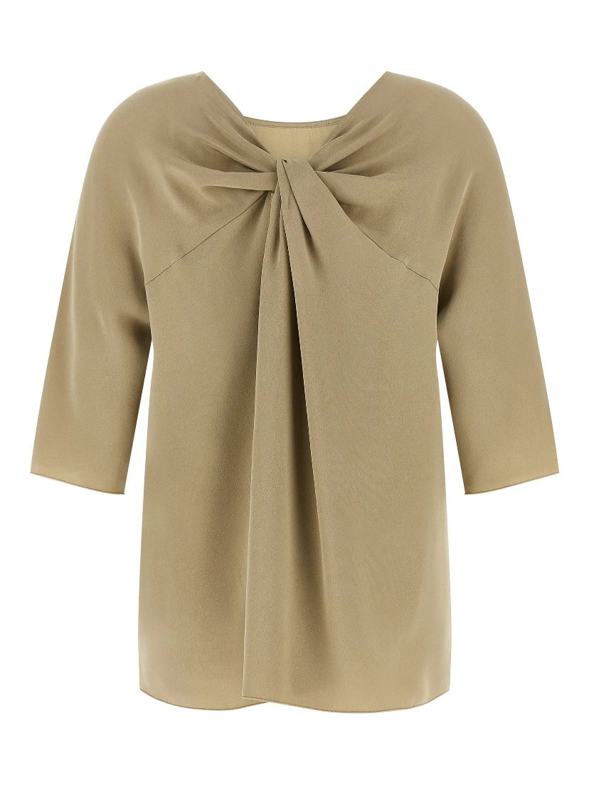 Beige Silk Blouse