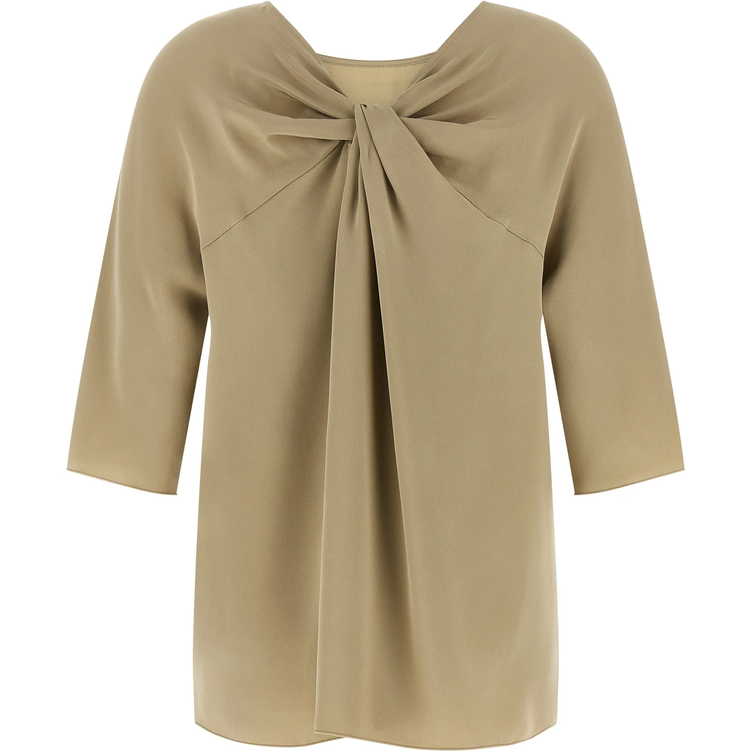 Beige Silk Blouse