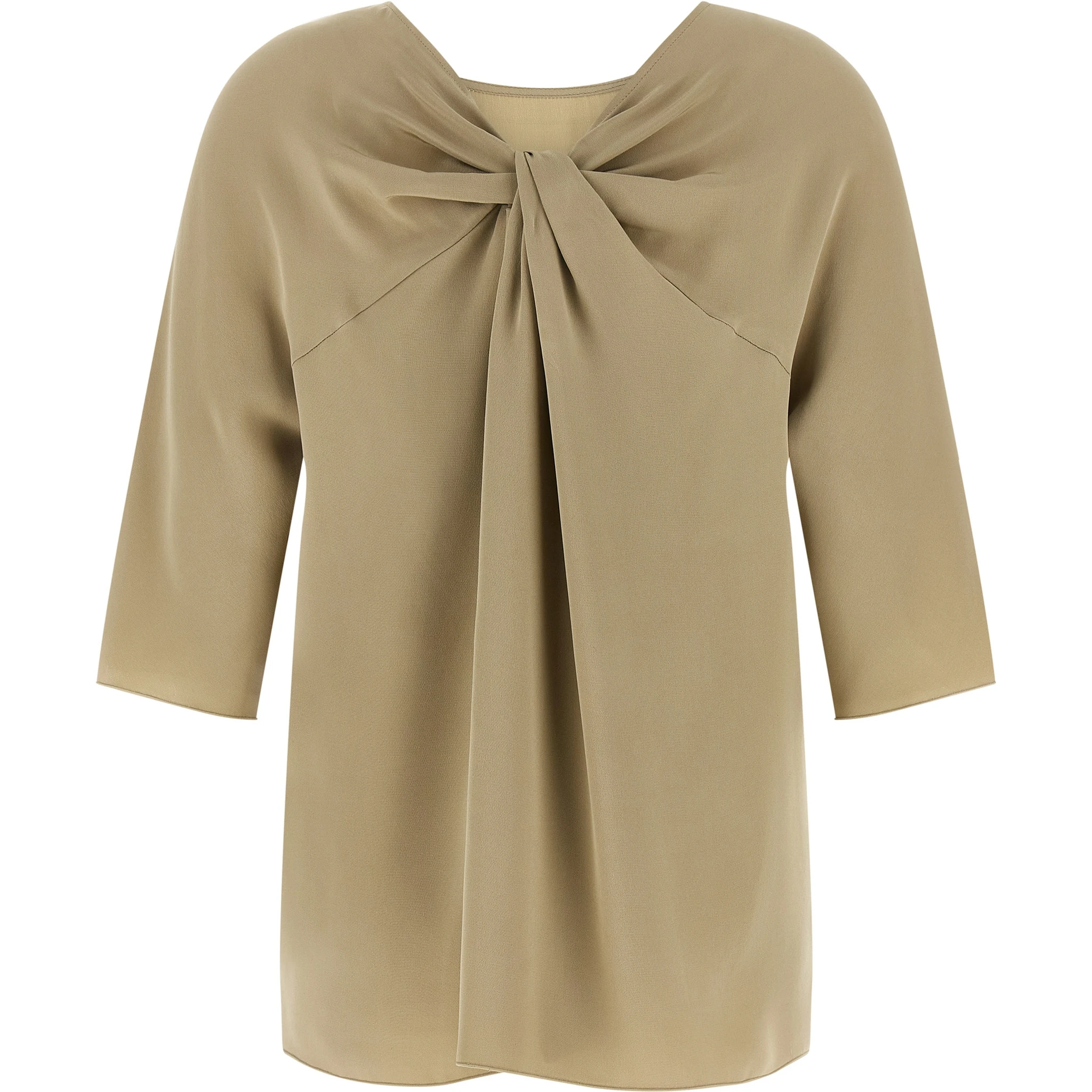 Beige Silk Blouse