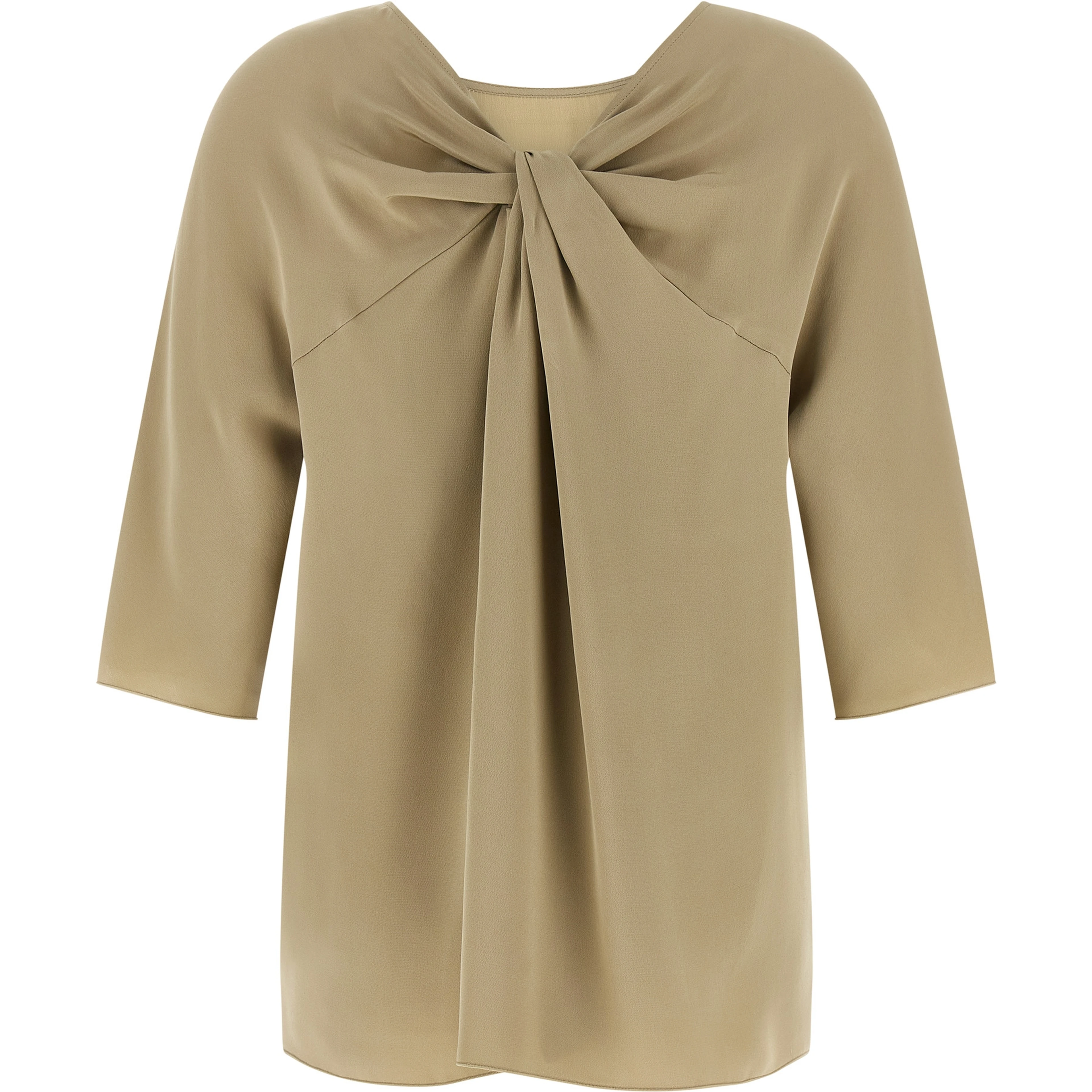 Beige Silk Blouse