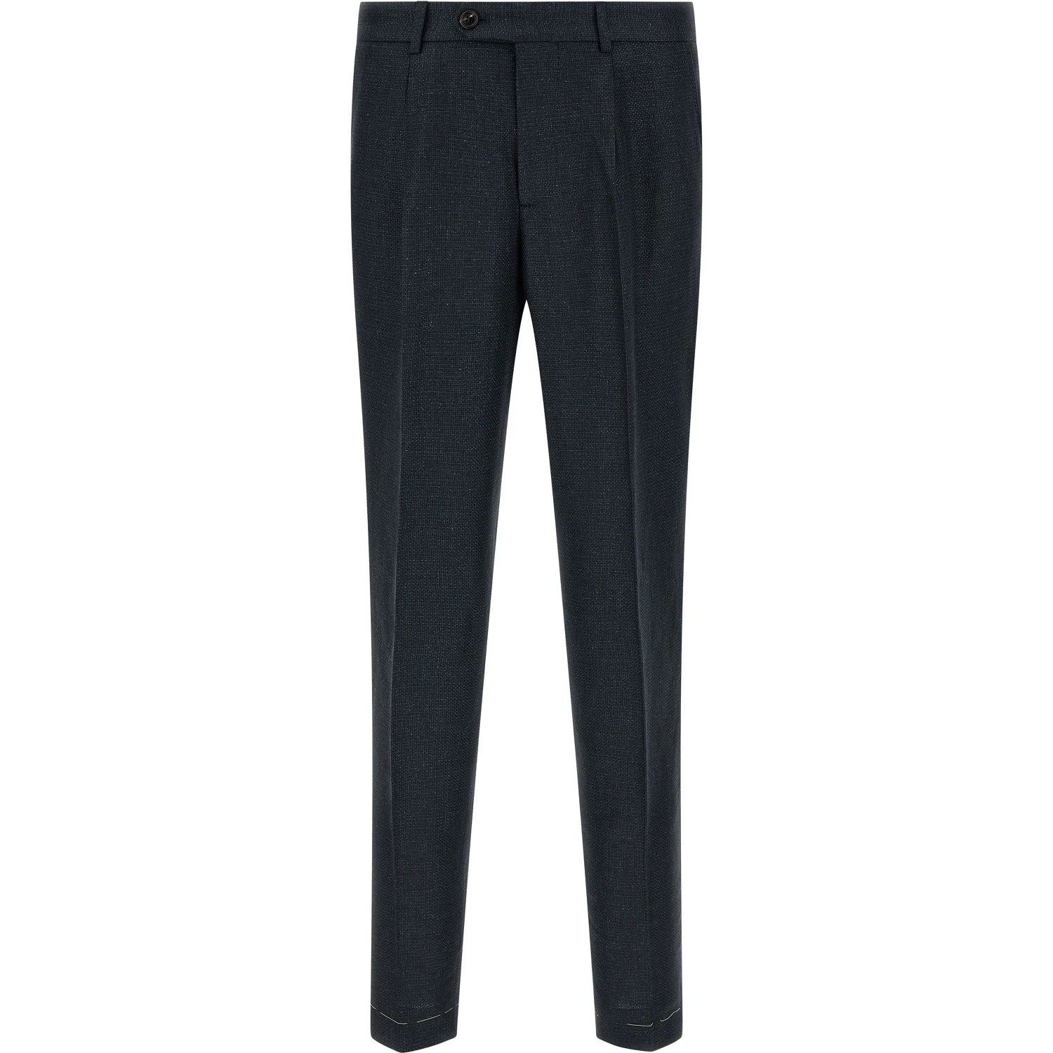 Blue Silk Two-Piece Suit