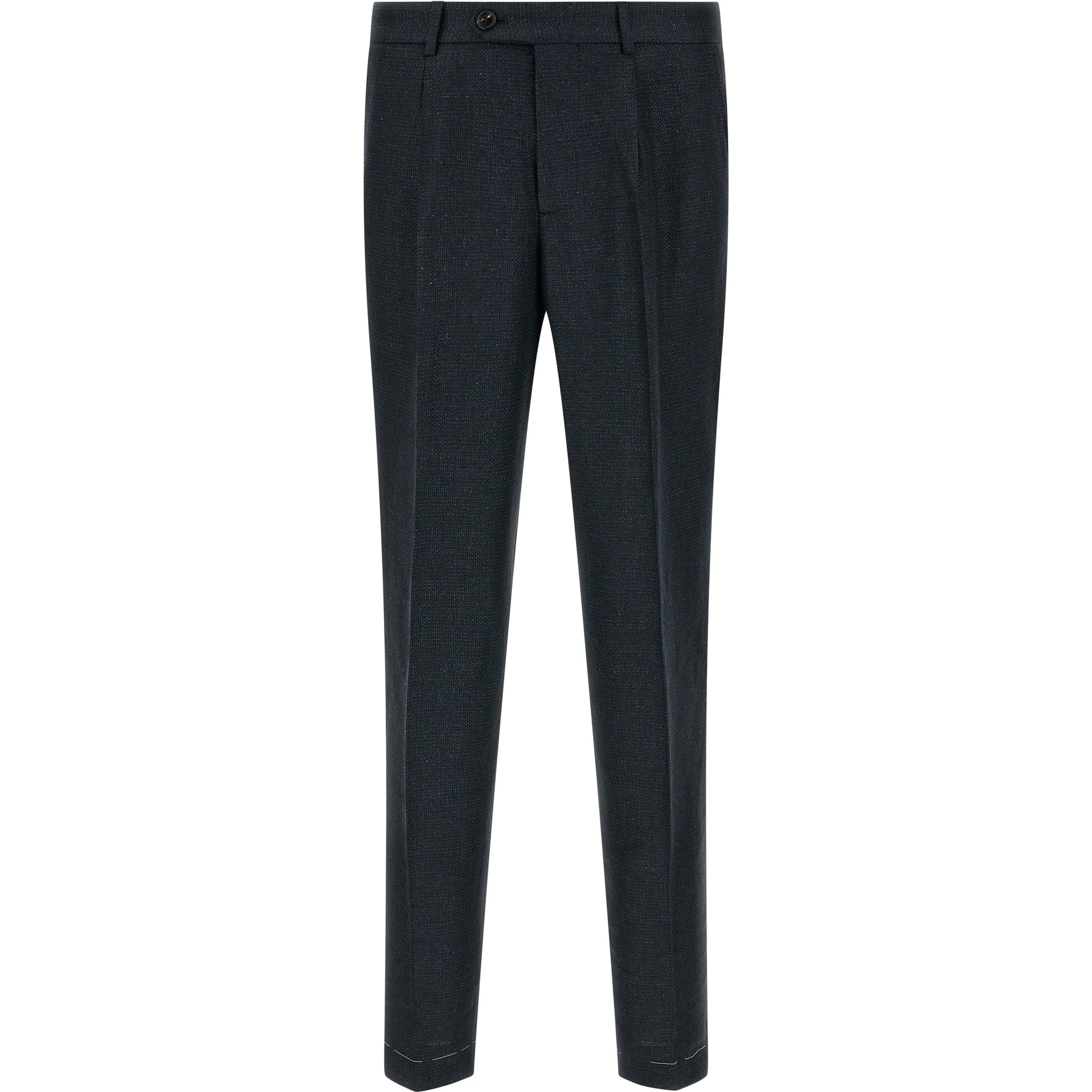 Blue Silk Two-Piece Suit