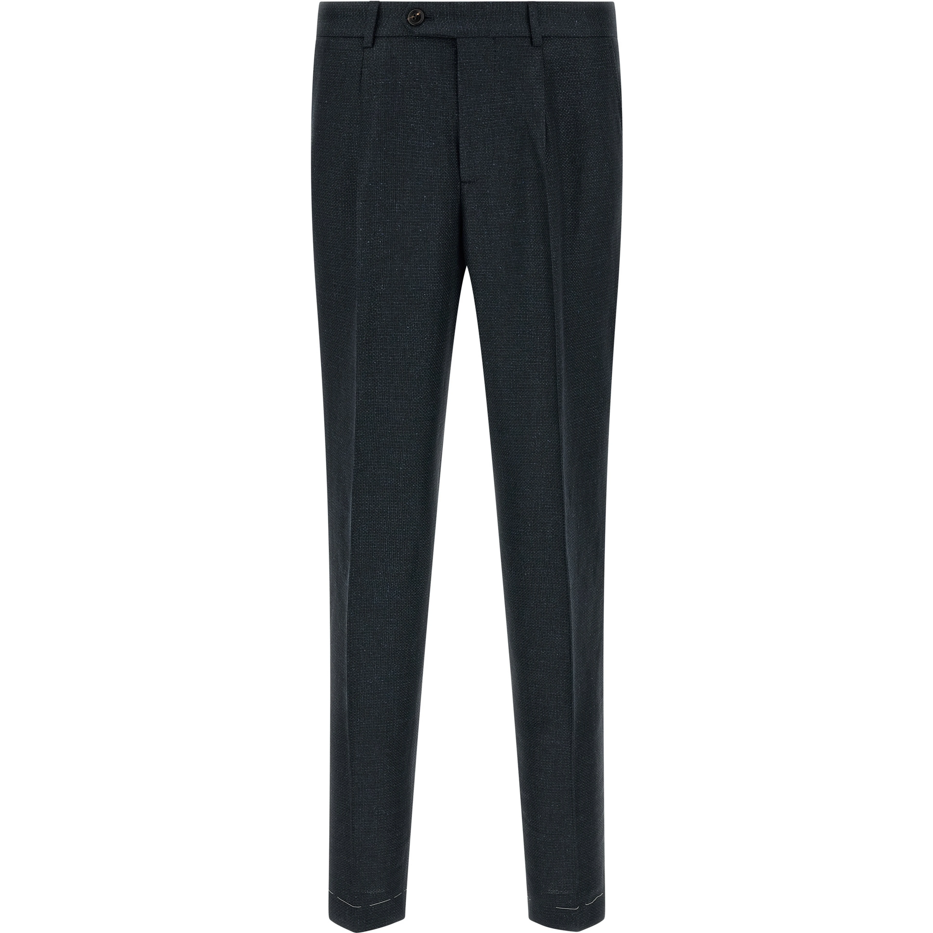 Blue Silk Two-Piece Suit