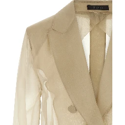Beige Silk Blazer