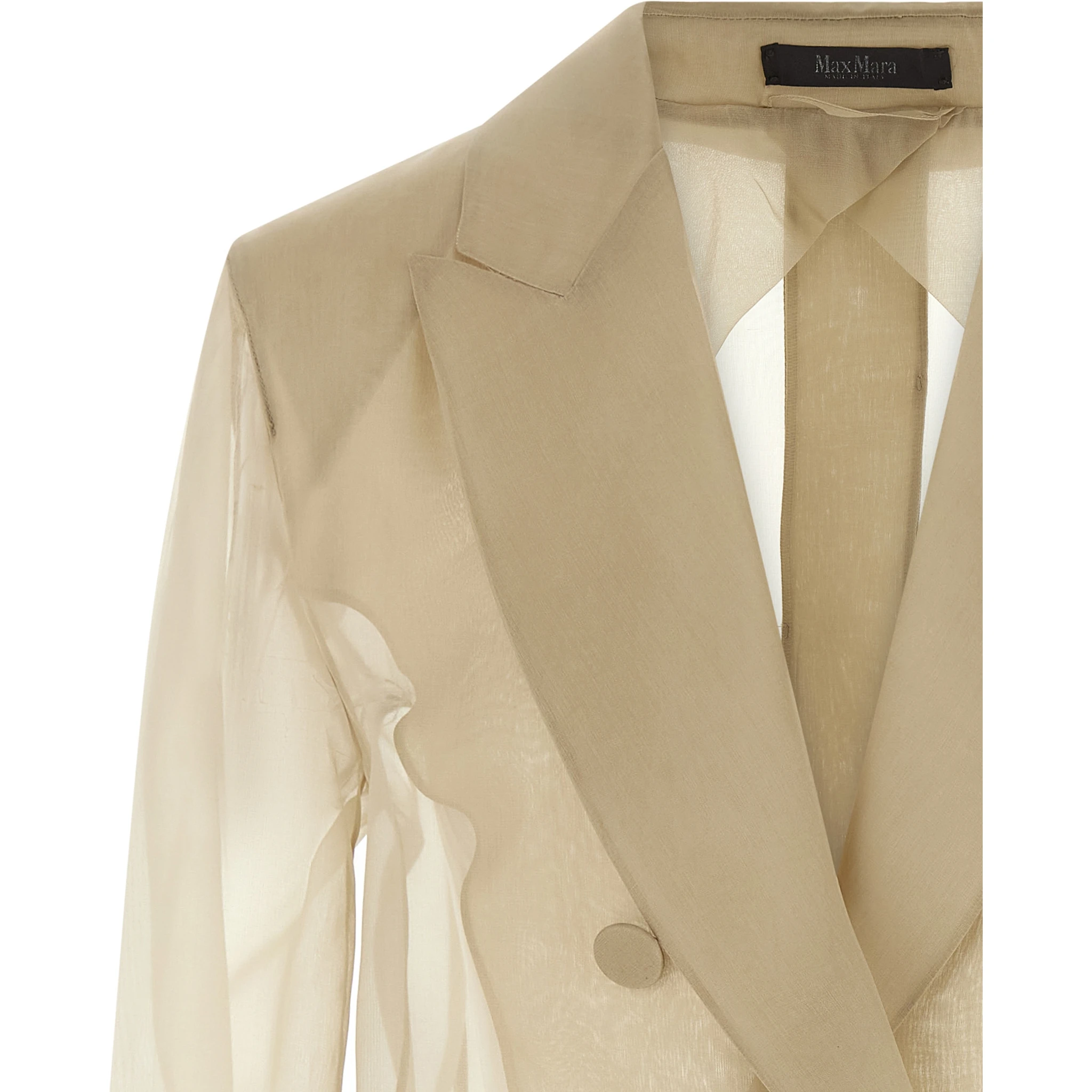Beige Silk Blazer