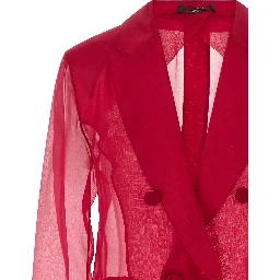 Fuchsia Silk Blazer