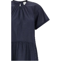 Blue Acetate Long Dress