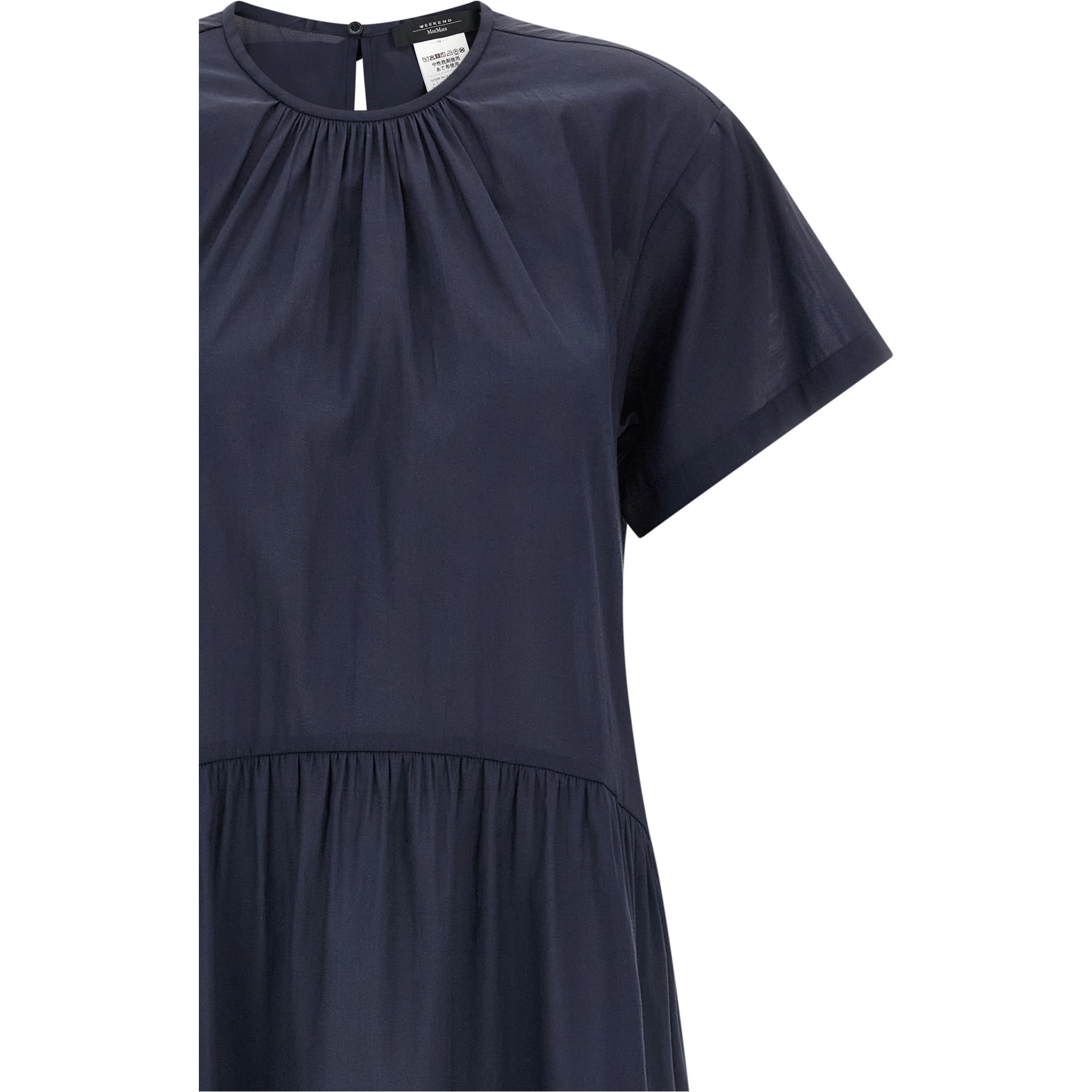 Blue Acetate Long Dress