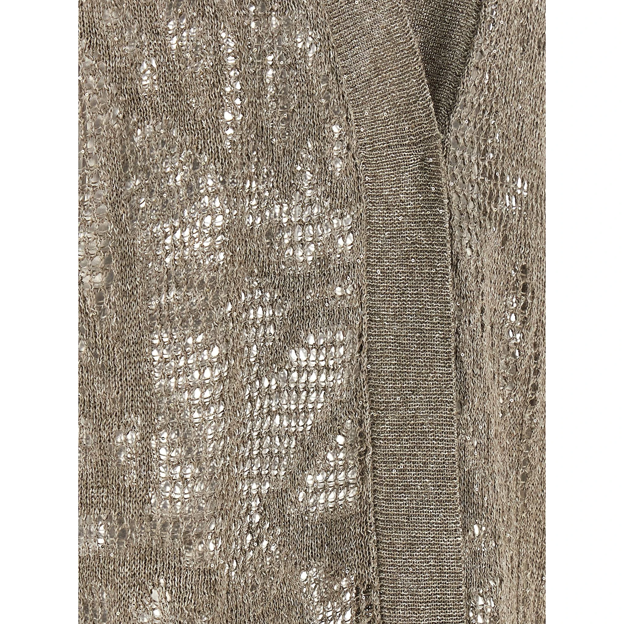 Brown Linen Cardigan