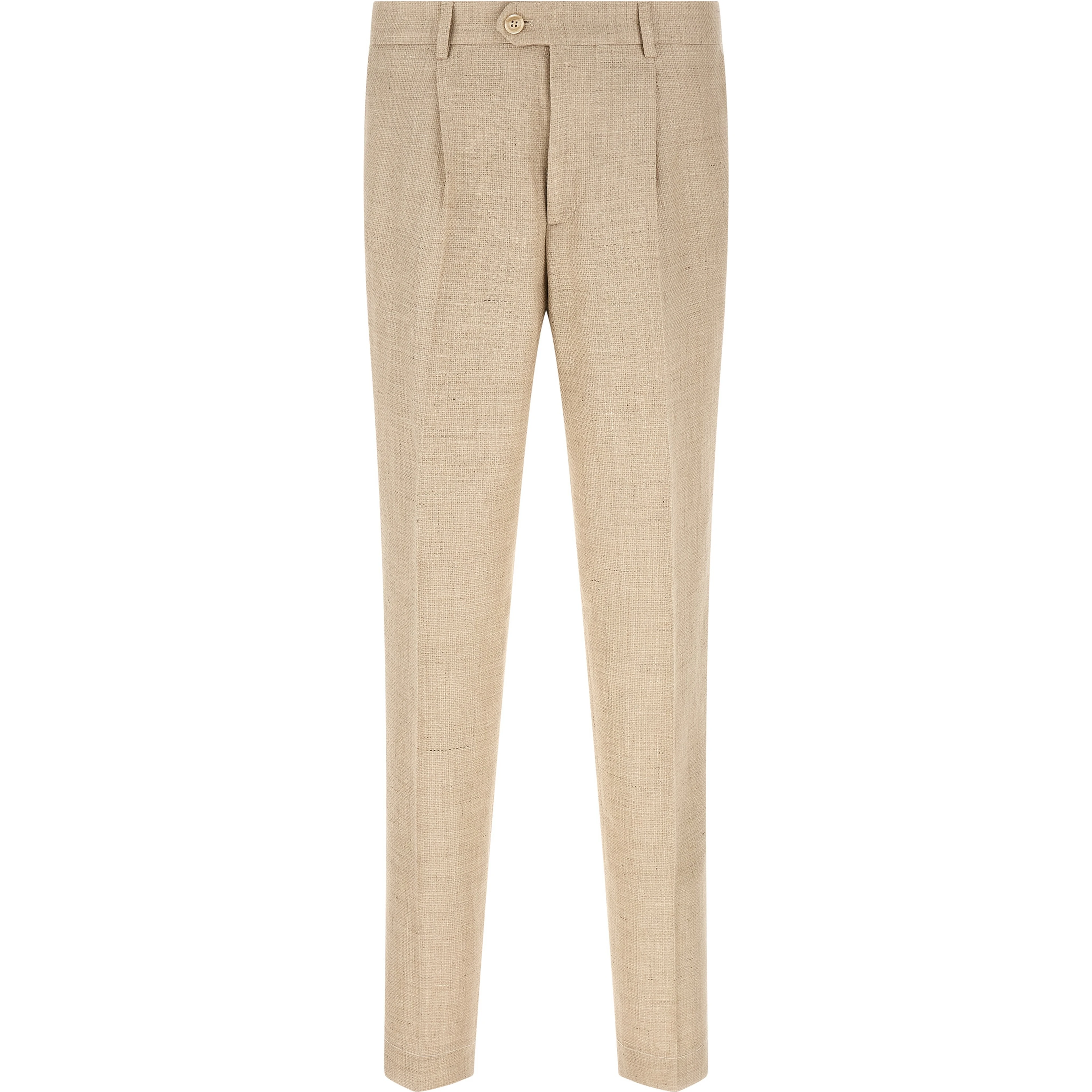 Beige Silk Two-Piece Suit