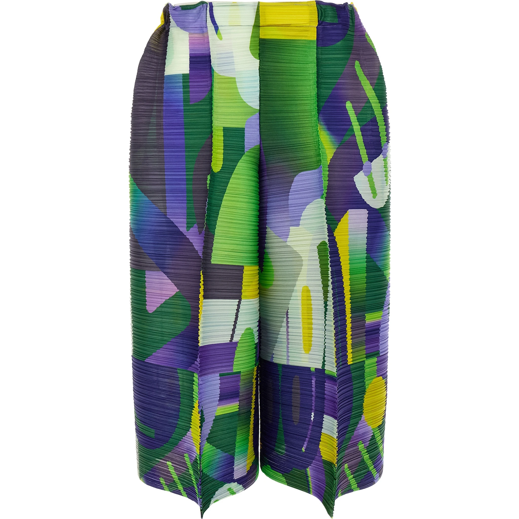 Multicolor Polyester Casual Pants