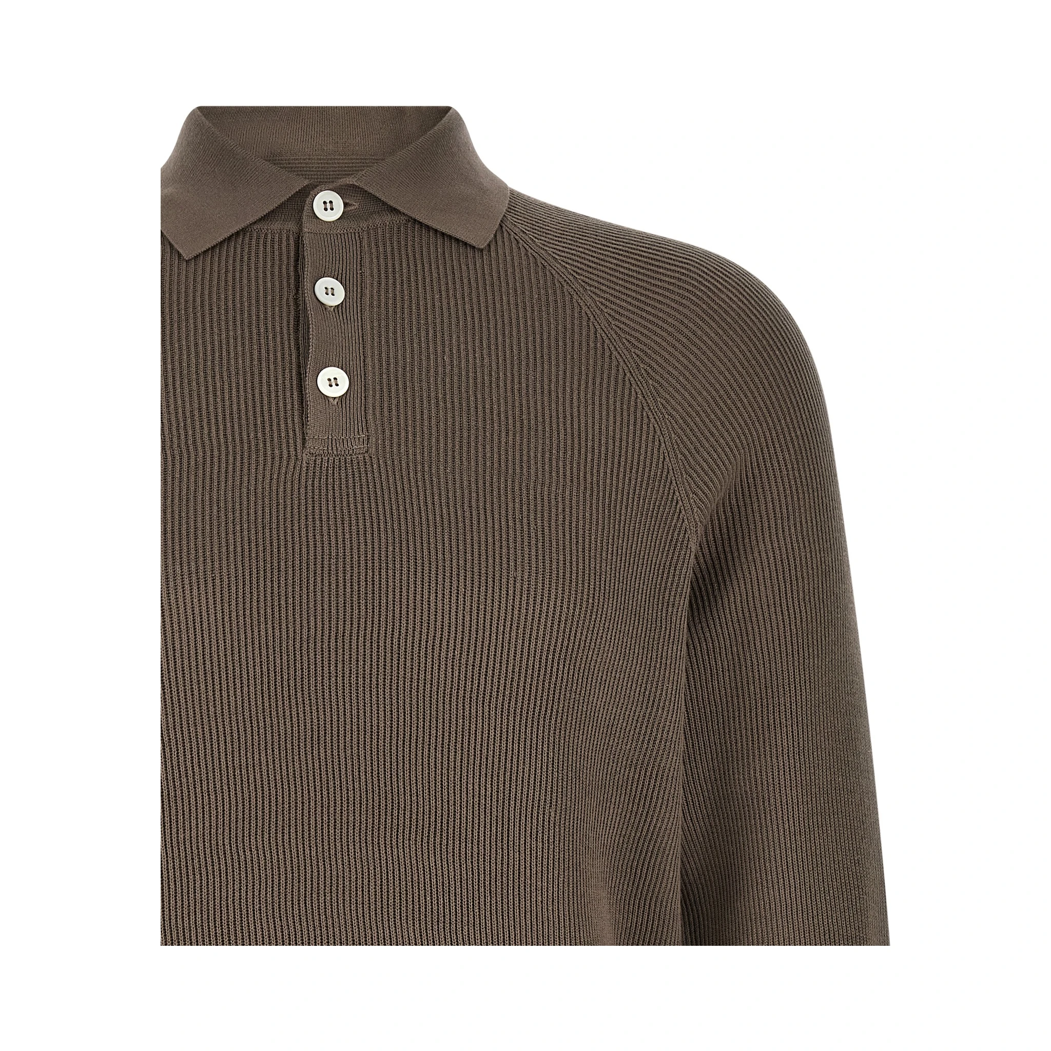 Brown Cotton Polo Shirt