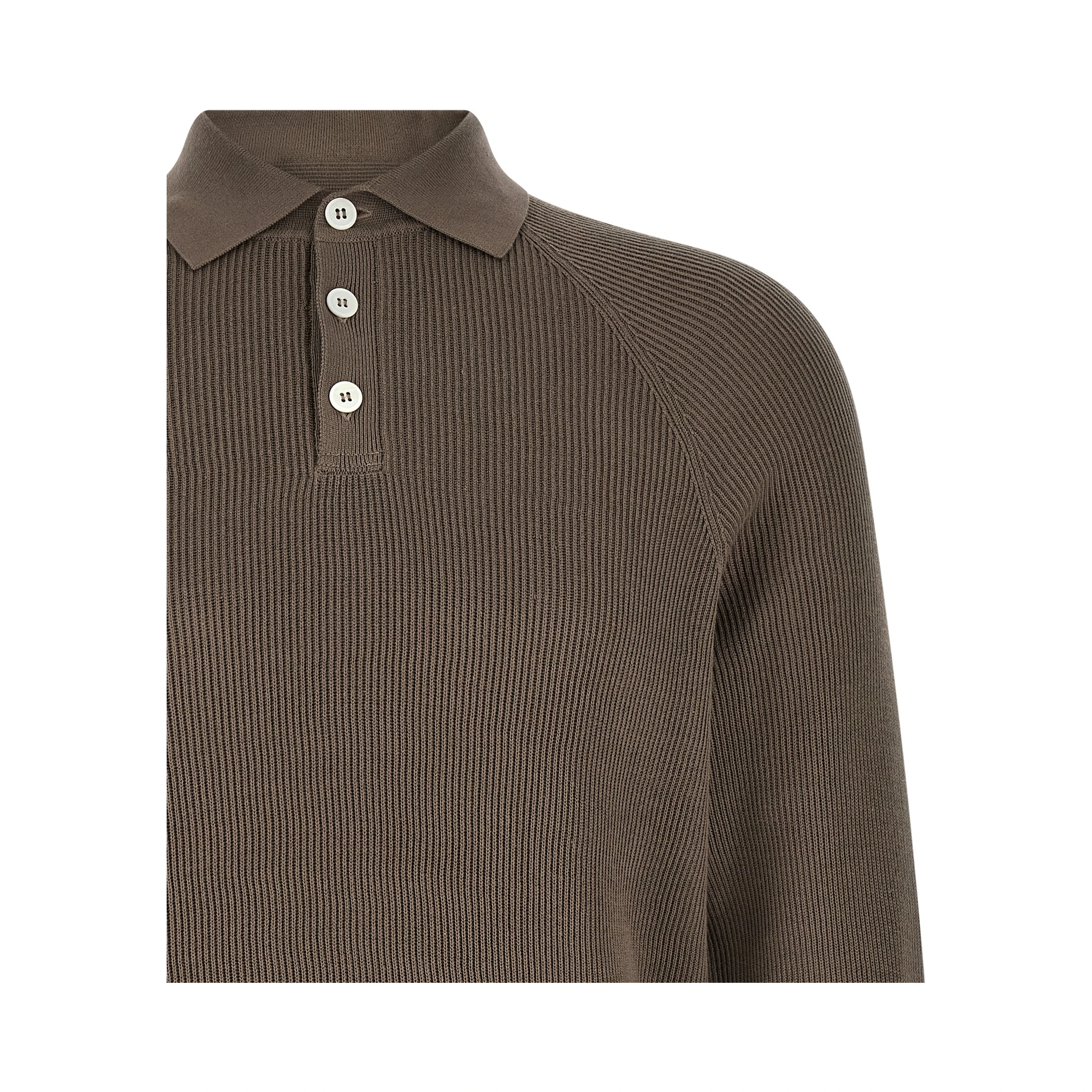 Brown Cotton Polo Shirt