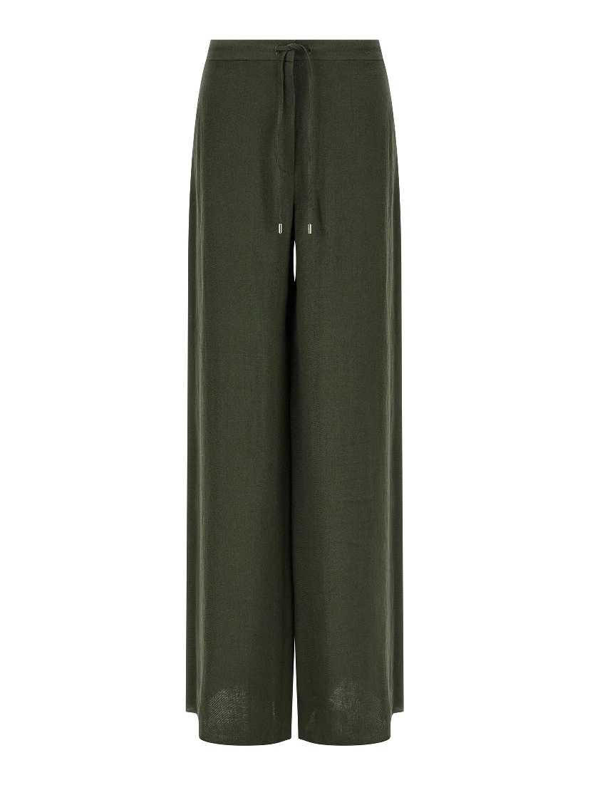 Bicolor Linen Casual Pants