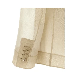 Beige Silk Blazer