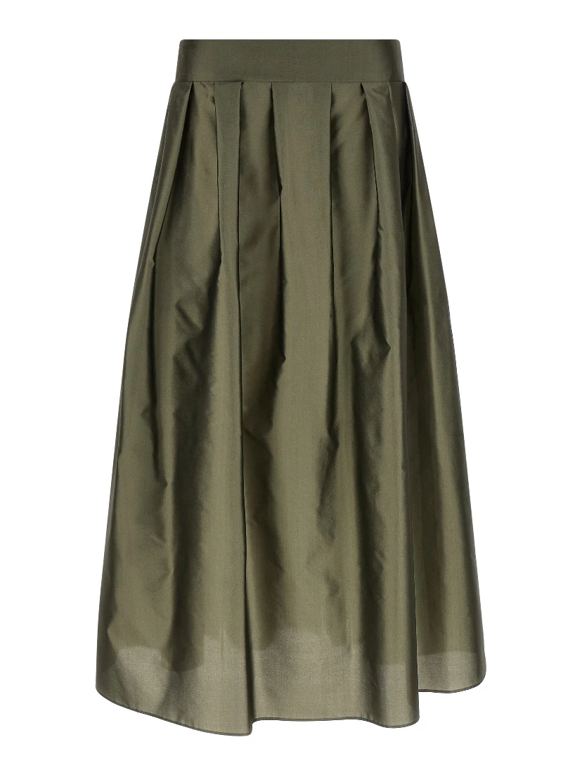 Bicolor Polyester Mini Skirt