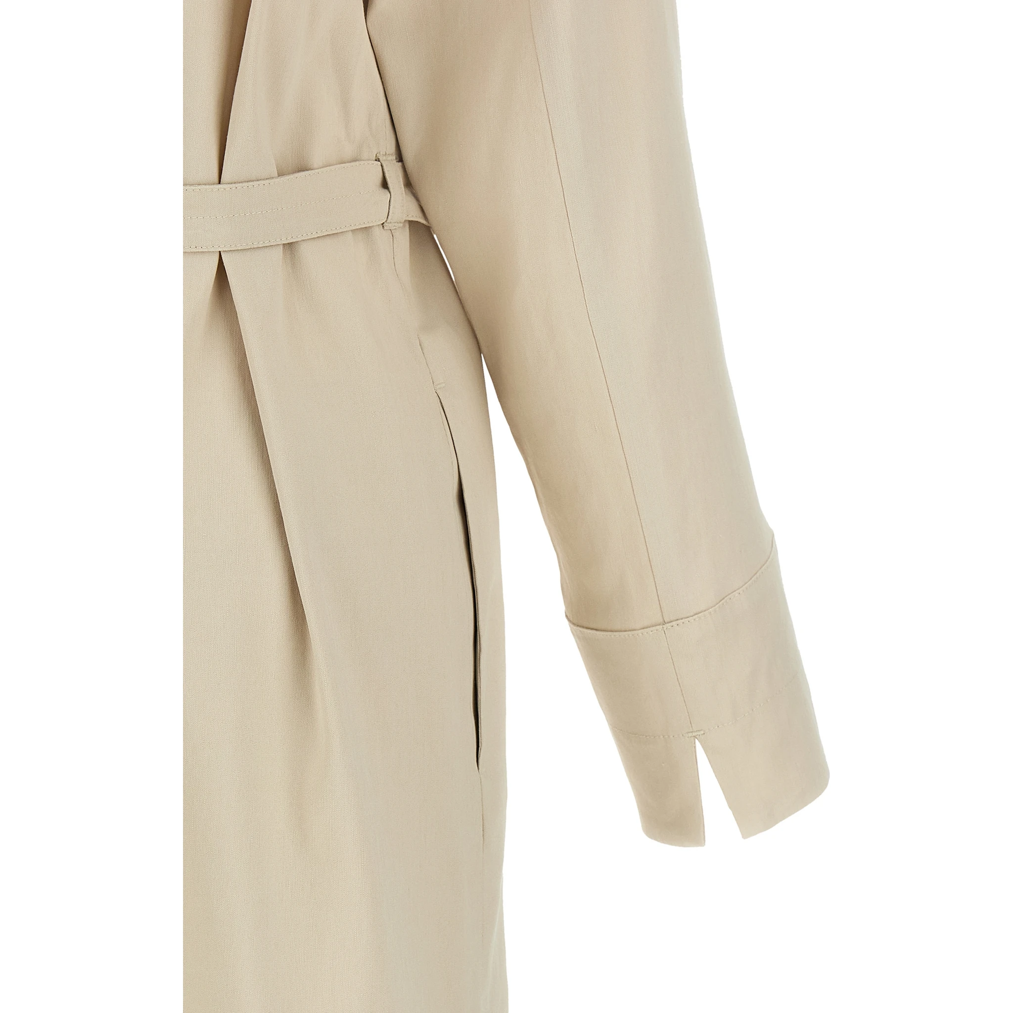 Beige Linen Long Dress
