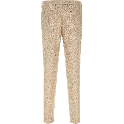 Beige Silk Two-Piece Suit