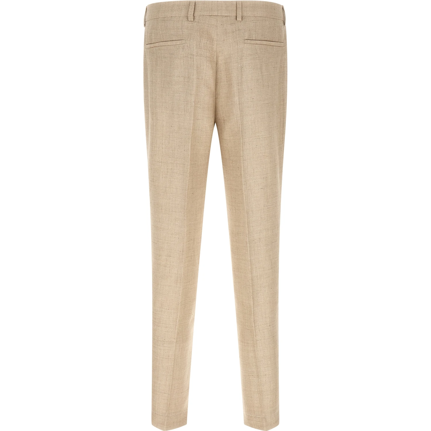 Beige Silk Two-Piece Suit