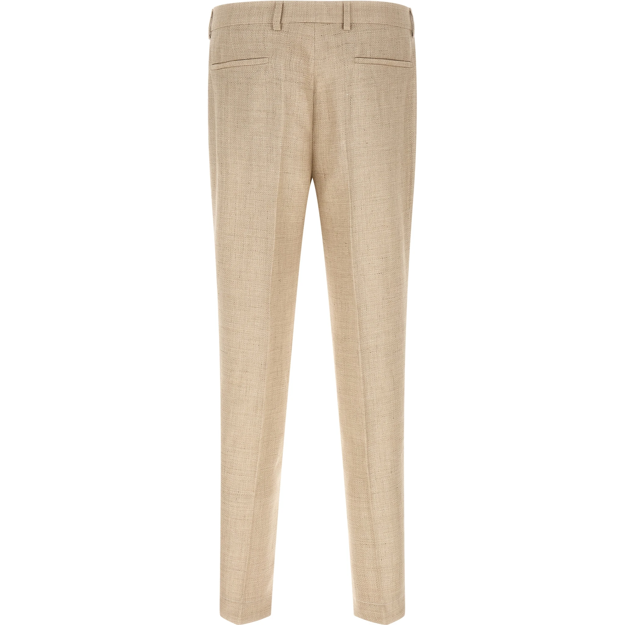 Beige Silk Two-Piece Suit