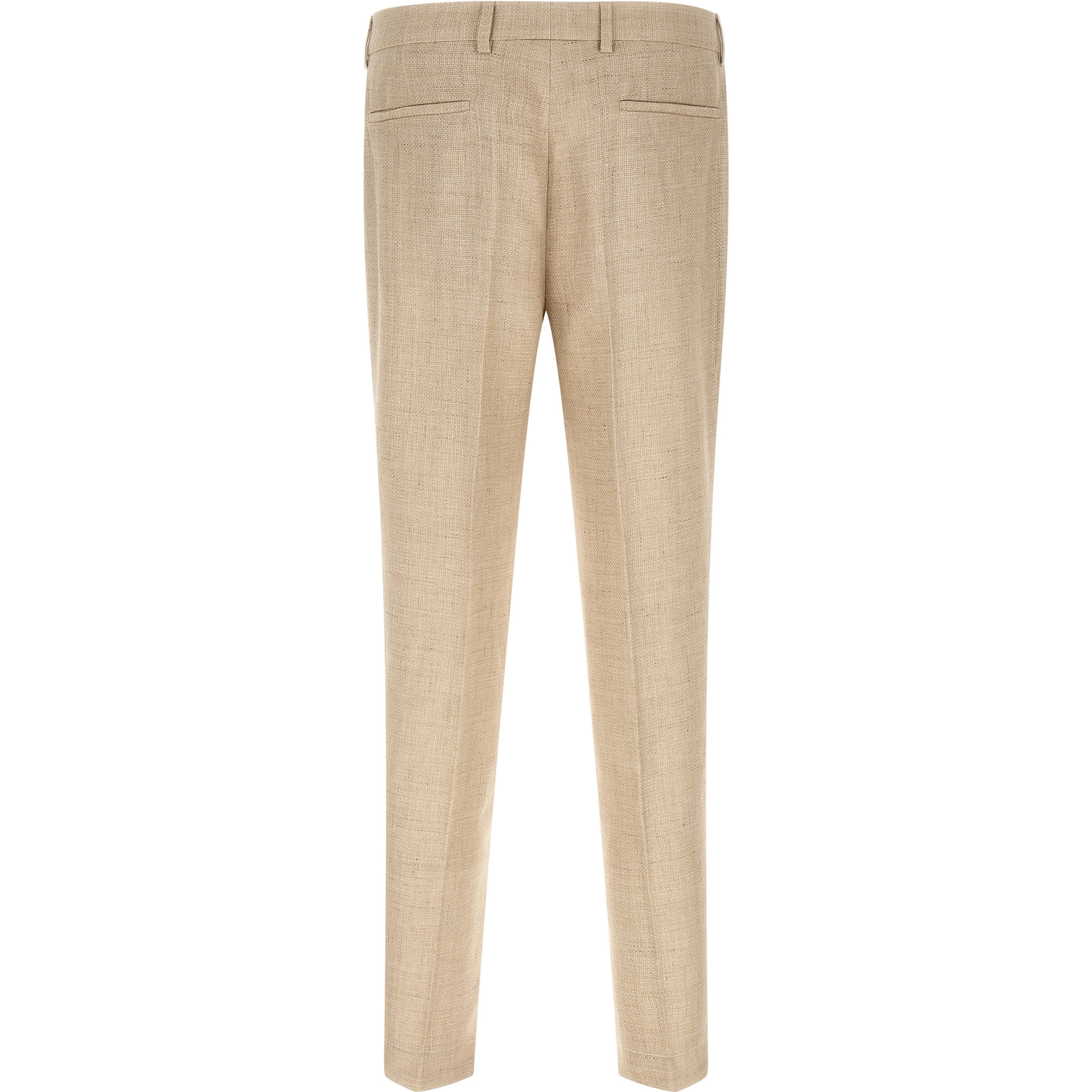 Beige Silk Two-Piece Suit