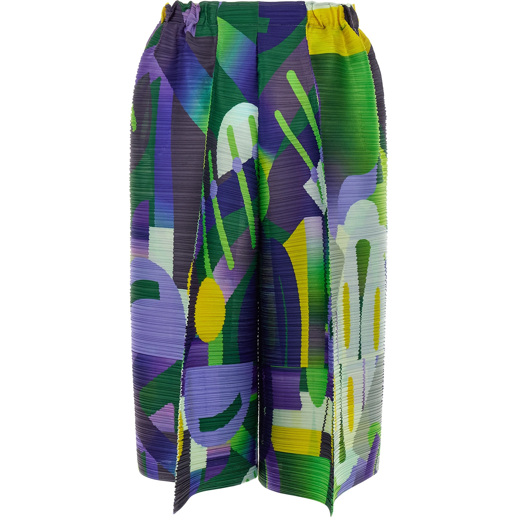 Multicolor Polyester Casual Pants