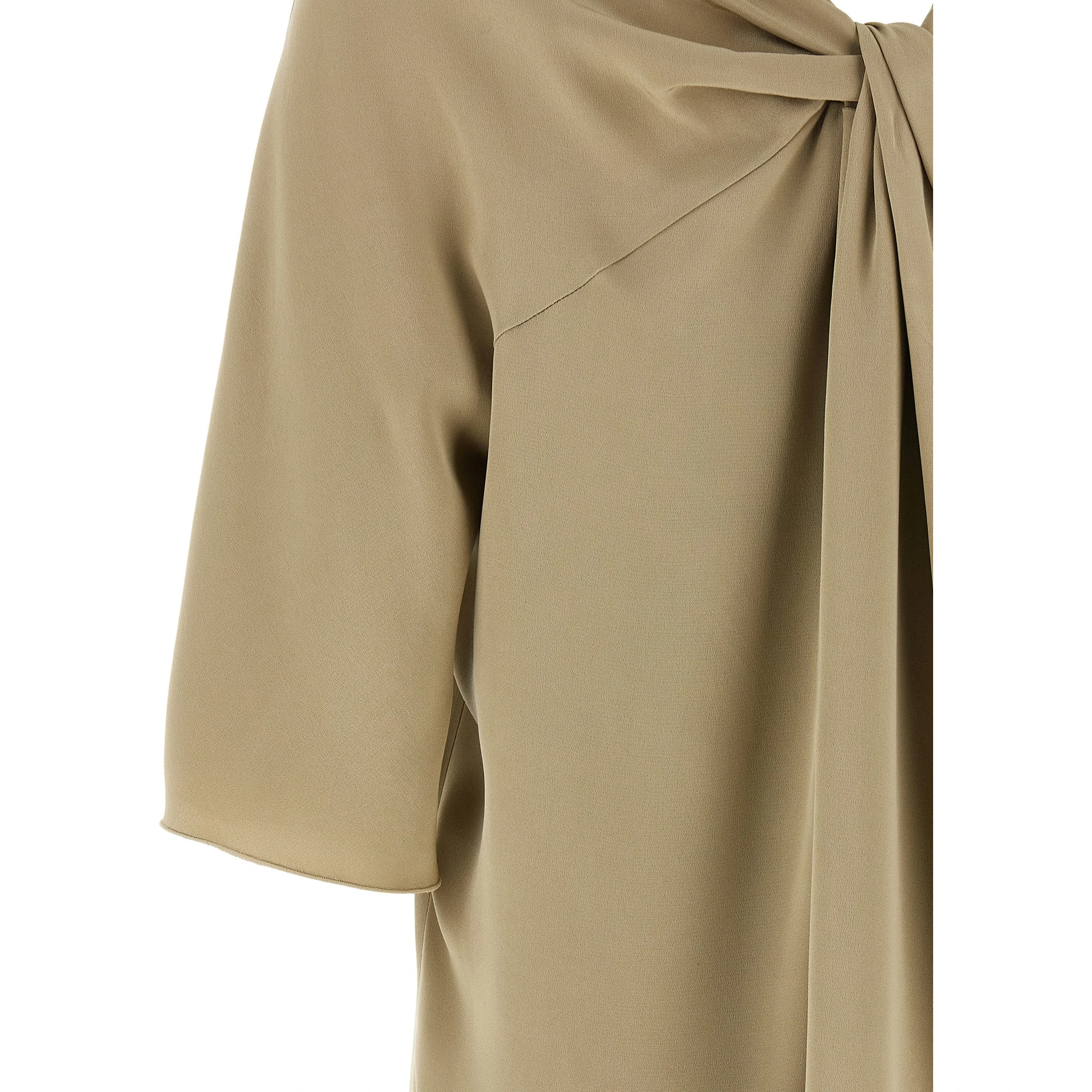 Beige Silk Blouse