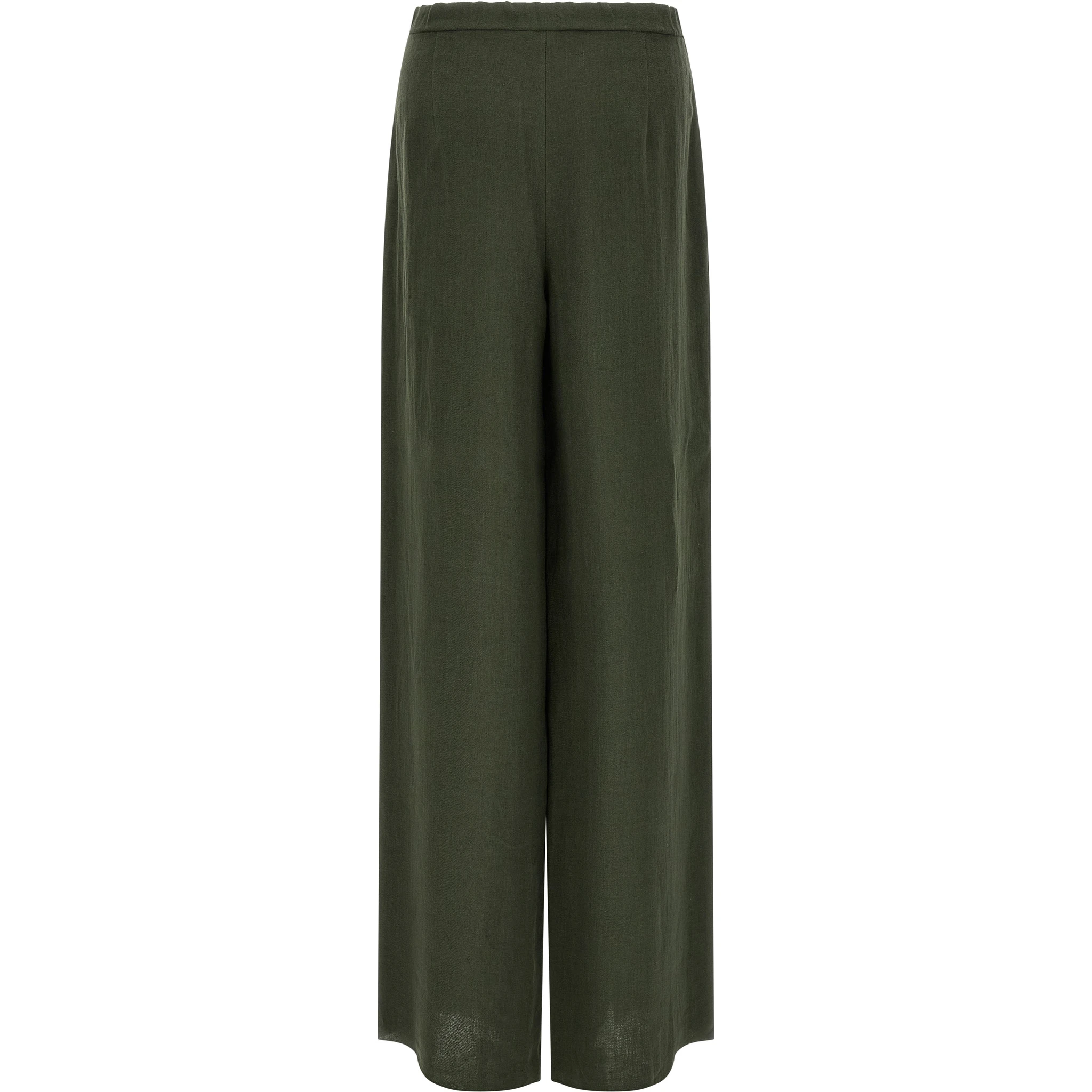 Bicolor Linen Casual Pants