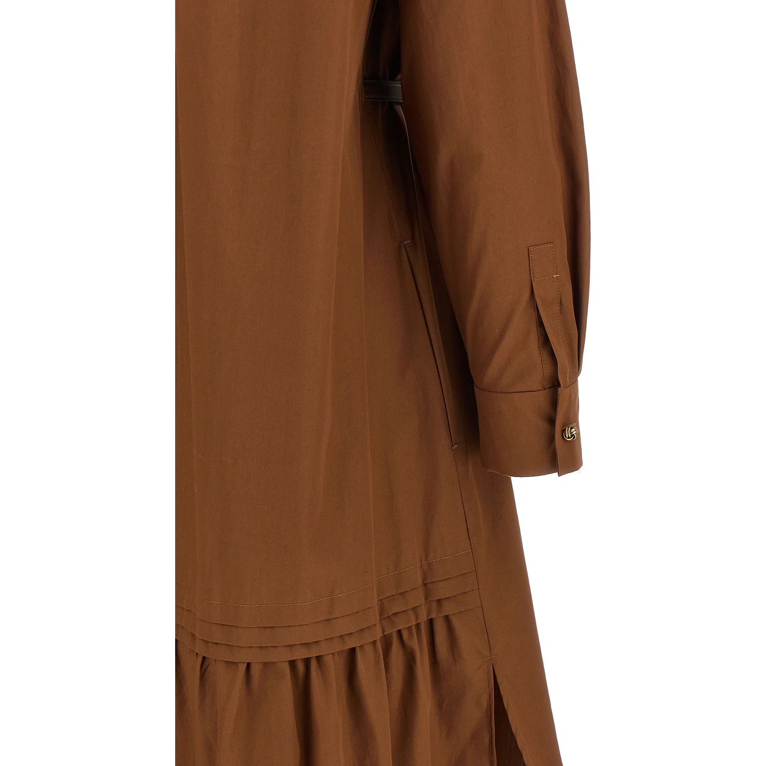 Brown Cotton Long Dress