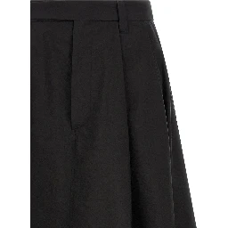 Black Cotton Midi Skirt