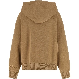 Beige Cotton Hoodie