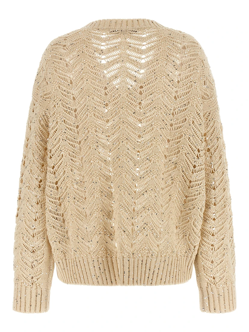 Beige Cotton Cardigan