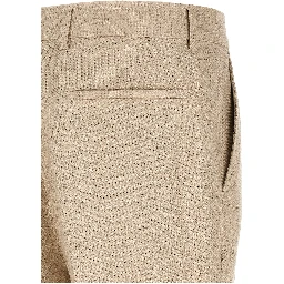 Beige Silk Two-Piece Suit