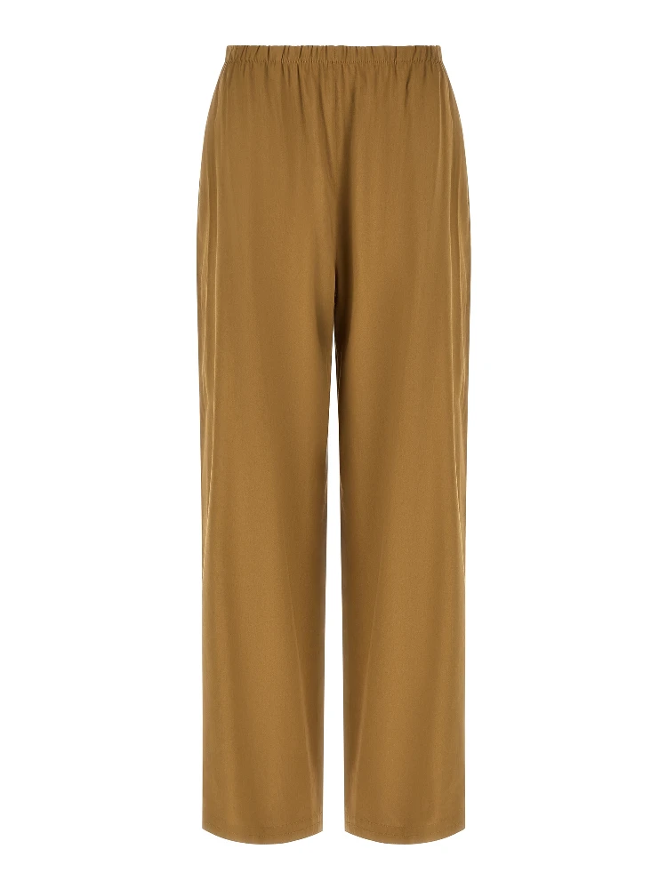Beige Linen Casual Pants